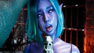 Slutty Dark Elf needs Orc Cock